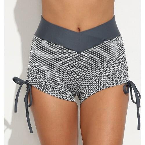 Sports Fitness Shorts Yoga Pants Track Shorts Women Workout Shorts Dobby Shorts for Women High Waist Running Seamless Gym Shorts