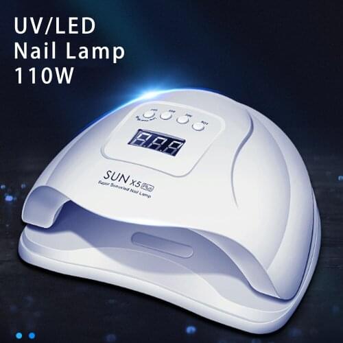 110W LED Nail Lamp Nail Dryer Machine UV Lamp For Curing UV Gel Nail Polish With Motion sensing LCD Display 36 Pcs Leds