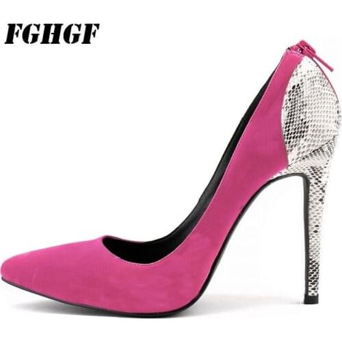 Flock WomenS High Heels Root Lace Pattern Comfortable Wear Solid Color Suede Pointed Toe Shallow Fashion WomenS High Heels