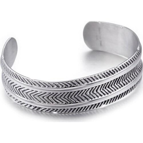 Vintage Mens Bracelet Fashion Creative Simple Titanium Steel Bracelet
