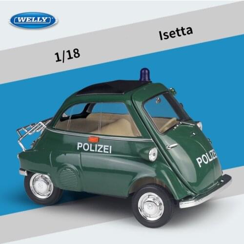 WELLY 1:18 BMW Isetta Static Car Model Simulation Alloy Car Model Crafts Decoration Collection Toy Tools Gift