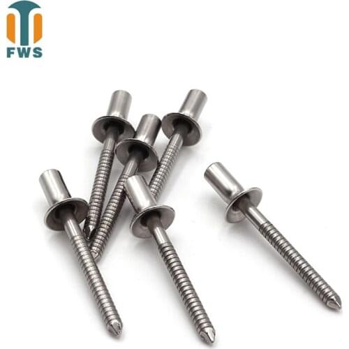 10PCS M4*(6-18) mm Stainless Steel Countersunk Head closed type Mandrel Blind Rivet Nail Pop Rivets for Furniture Car Aircraft