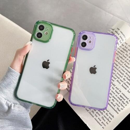 Hard Transparent Phone Case for IPhone 12 11 Pro Max 12Pro TPU Protective Cover Coque for IPhone X XR XS Max 8 7 Plus Funda Back