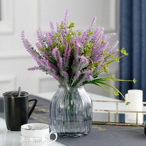 1Pc Artificial Flower Lavender Plants Outdoor Wedding Garden Home DIY Decoration