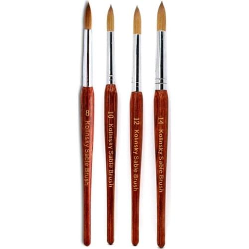 1pc Professional Nail Art Brush Wood Handle Gel Builder Manicure Nails Brushes Drawing Tools