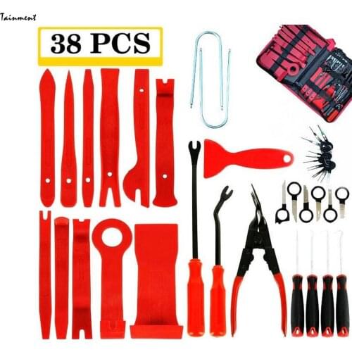 38/35/30/19PCS Car Disassembly Tool Interior Kit Audio Removal Trim Panel Instrument Panel Pry Door Clip Radio Car Repair Tool