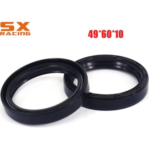 49*60*10 Motorcycle Front Fork Damper Oil Seal & Dust Cover For KLX400 03-04 VN2000 04-10 RM125 RM250 1996-2000 DRZ400 2000-2009