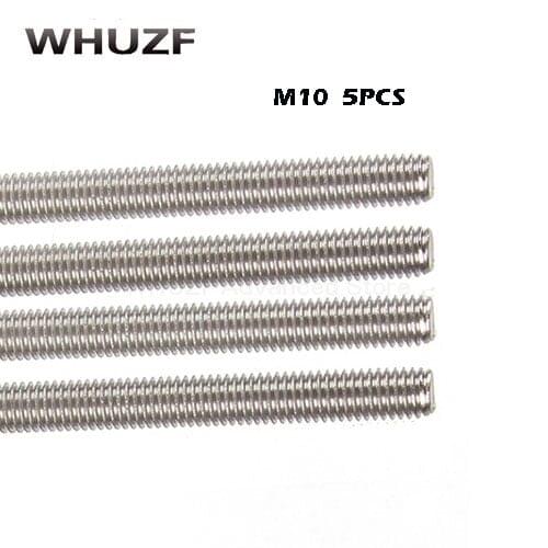 5pcs 3d printer parts 35-100mm 10mm Acme threaded Rod Stainless steel Leadscrew+T8 Nut For CNC 3D printer