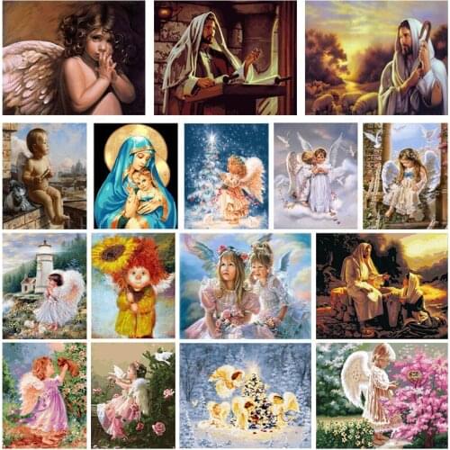 Diamond Painting Embroidery Icons Rhinestones Religion Pictures DIY 5D Painting Full Square Round Drill Embroidery Jesus Mission