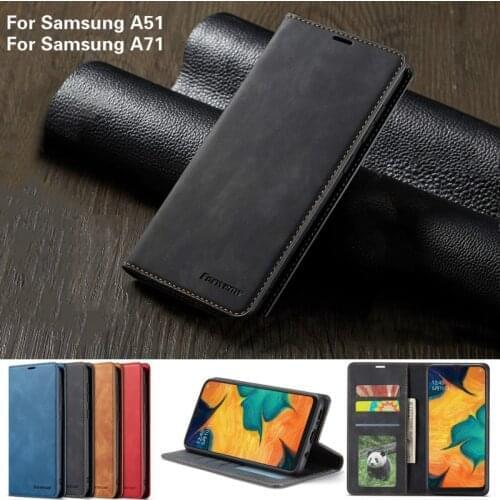 Magnetic leather Flip Case For Samsung Galaxy A51 A71 A20e A20 A50 A70 Cases Luxury Wallet Phone Bags For S8 S9 S10 Leather case
