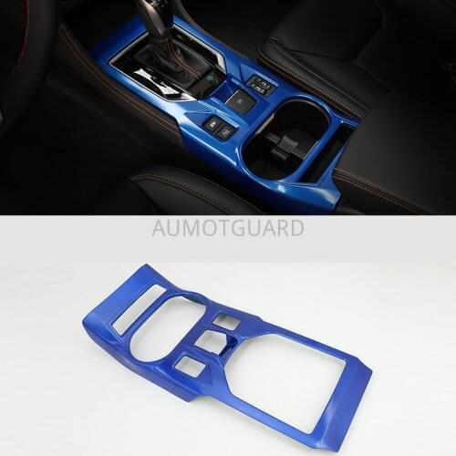 Stainless Steel Water Cup Holder Panel Gear Shift Panel Cover Trims Auto Accessorries Fit For Subaru XV 2018