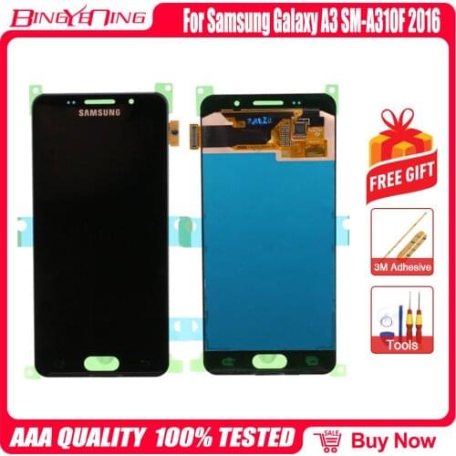 For Samsung Galaxy A3 2016 A310 Display LCD Touch Screen A310F A310H A310M Display LCD Touch Screen Digitizer
