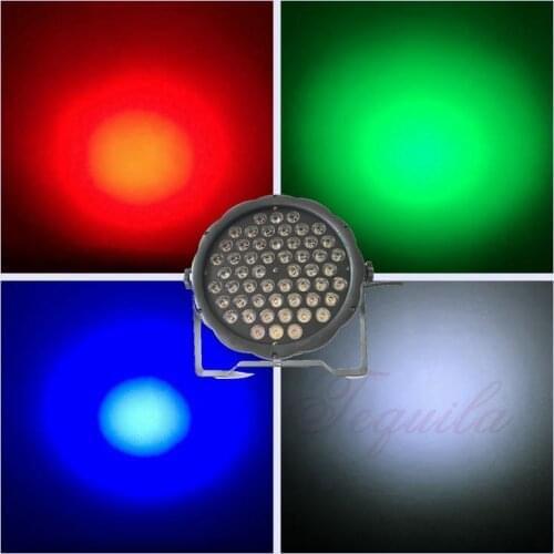 Hot sale LED Par Light 54X3W RGBW dmx sound control Plastic Flat Par Lights Wedding Bar Performance Dye Stage Lighting Equipment