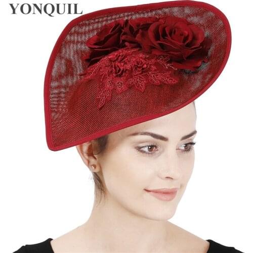 Marron Fascinators Weddings Pillbox Hat For Women Sinamay Fedora Black Wide Vintage Ladies Church Dress Sinamay Derby Hats