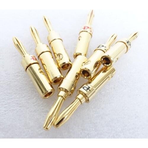 Copper banana plug Connector gold plated for speaker audio amplifier output