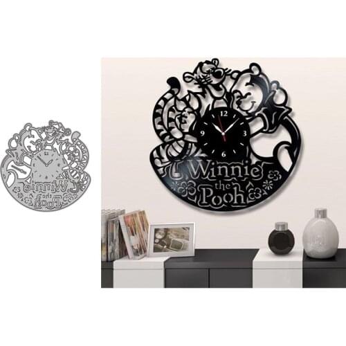 Metal Cutting Dies Bear tiger clock Stencil for Scrapbooking Album Decoration Craft Die Cut for Card Making Stamp and dies 2021
