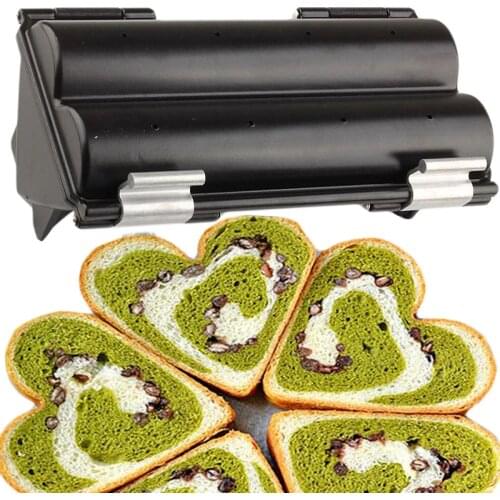 Mujiang DIY Heart Shape Toast Mold Stainless Steel Cookie Bread Molds Non-Stick Metal Cake Mould Kitchen Baking Accessories