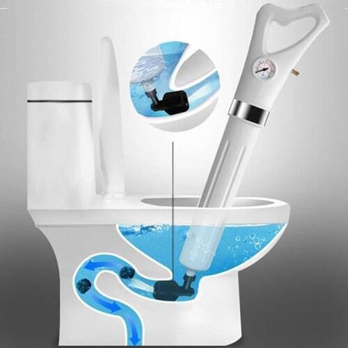 Cleaner Kit One Second Pass Toilet Plunger High Pressure Air Drain Clog Remover Sewer Pipe Cleaner Kit Cleaning Toilet Kitchen