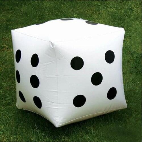 28cm Inflatable Blow-Up Cube Big Dice Multi-functional Classic Practical Toy for Family Playing Games Entertainment