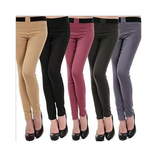 2020 NEW FASHION women black solid color long leggings pants