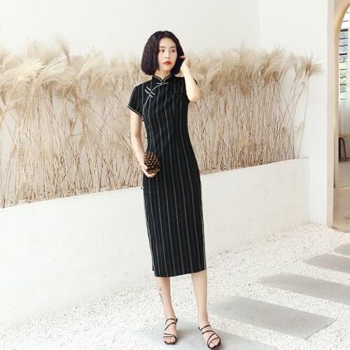 New Cheongsam Women Young Fresh Artistic Girls Daily Cotton And Linen Retro Dress Of The Republic Of China Classic Modern Qipao