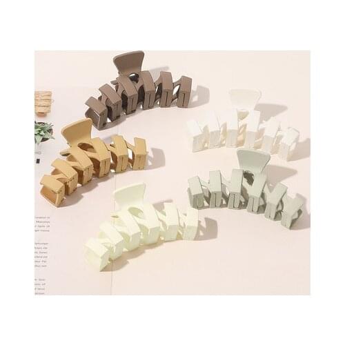 New Frosted Texture Plate Hair Clip Simple Geometric Plastic Large Hairpin Female Hair Accessories Wholesale Accessories