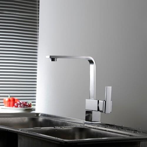New luxurious chrome mixer hot&cold Kitchen faucet/tap swivel for 2 sinks Brass