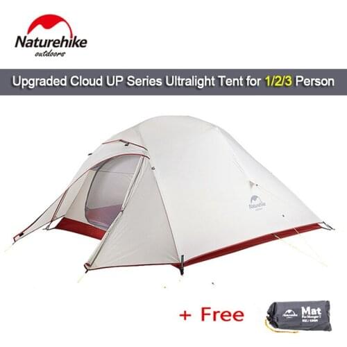 Naturehike Tents New Upgraded Cloud Up Series Ultralight Camping Tent Waterproof Outdoor Hiking Tent 20D Nylon Backpacking Tent