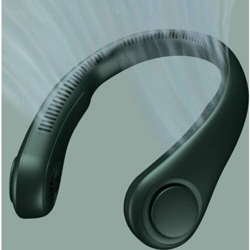 Portable Mini Neck Fan USB Charging Fan Silent Leafless Fan Household Outdoor Mobile Air Conditioner Cooler Neck Fan Ventilator