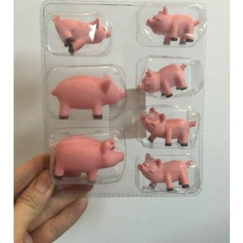 Pvc figure pig 7pcs/set