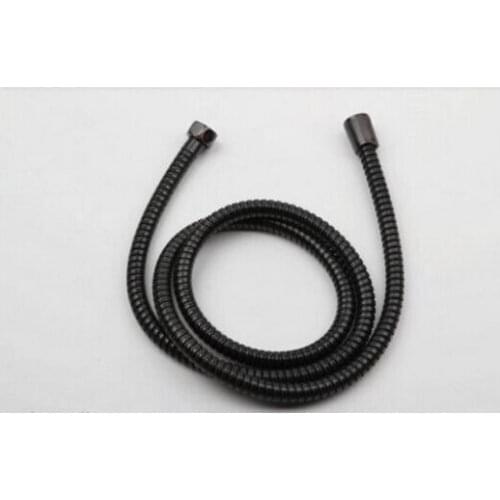 High quality 60" G1/2"B Oil black EPDM braided stainless steel flexible shower hose plumbing hose
