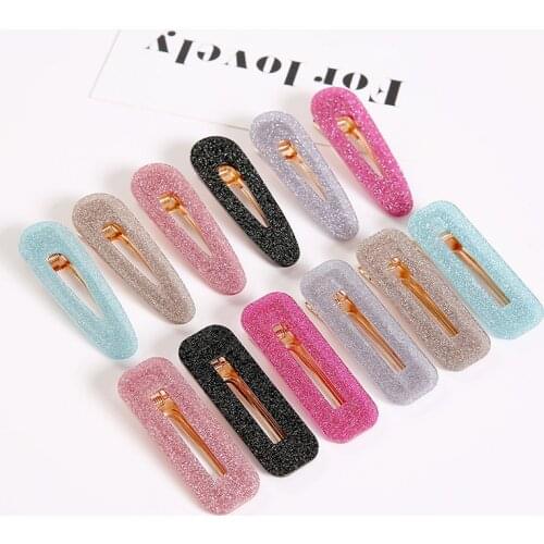 Cute Starry Shining Candy Colors Duckbill Clip Women Girls Hair Clips Barrettes Hairpin Accessories For Girls Hairclip Headdress