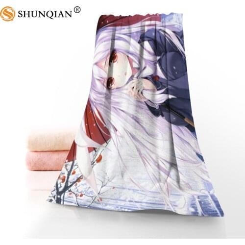 Lil fox Anime Girl Microfiber Fabric Modern Face Towel/Bath Towel Size 35x75cm, 70x140cm Support Custom Design