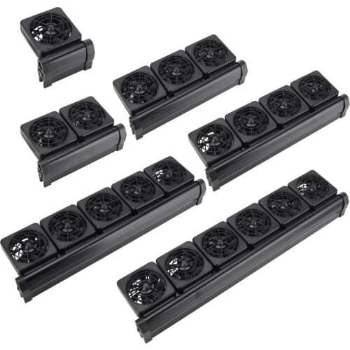 Fish Tank Cooling Fan Aquarium Two Speed Adjustment Plant Shrimp Tank 1 To 6 Head 100-240V Water temperature Contro