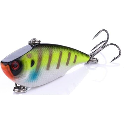 YUZI 6cm 10g Hard Fishing Lure VIB Hook Sinking Vibe Rattlin Hook Sinking Bass