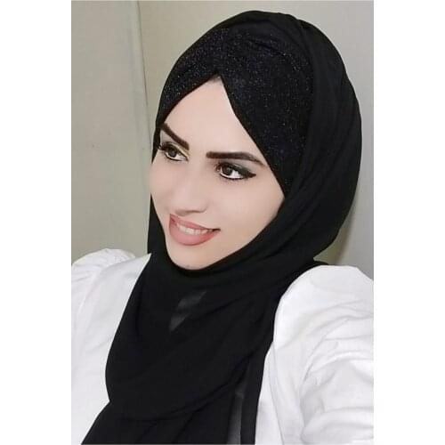 Women Bride Crown Bridal Pearl crystal stone Muslim Hijab Scarf Veil Turban Islamic Headscarf Female Head Wraps wedding party