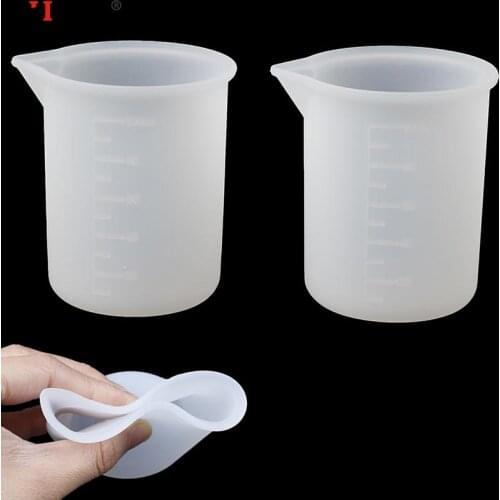 2Pcs Silicone 100ml Measuring Cup For Jewelry Crystal Scale Resin Glue Molds Handmade DIY Craft Mixing