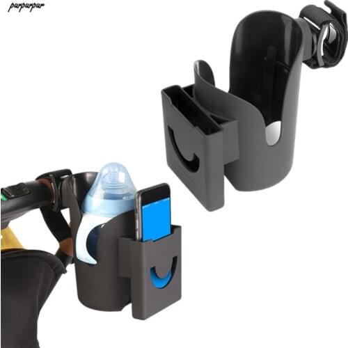 2 in 1 Stroller Cup Holder + Phone Holder Universal Cup Holder Rack for Buggy Pushchair Wheelchair