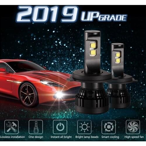 2019 New Mini Turbo Canbus xhp50 H4 Car Styling 6000K Car LED Headlight Conversion Lamp Kit CREE XHP-50 Chip 20000LM H4 High Low