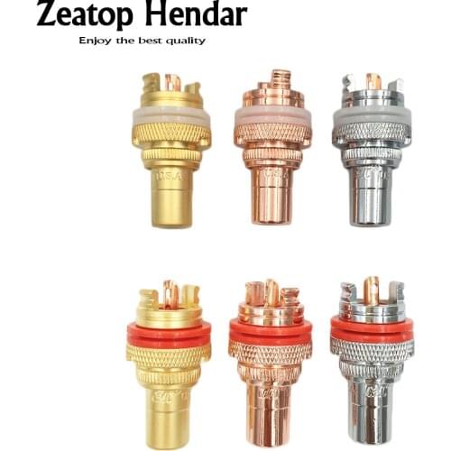 4Pcs Copper CMC RCA Female Terminal Jack Socket AV Audio Video Connector High Quality