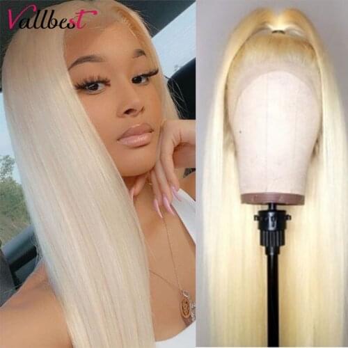 Vallbest 613 Blonde Lace Wig Human Hair Malaysia Straight Lace Front Human Hair Wigs Pre Plucked With Baby Hair Remy Wig