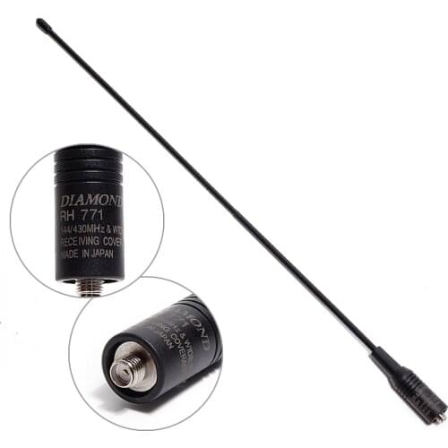 Diamond RH-771 SMA-Female Dual Band RH771 High Gain Flexible Antenna RH 771 for KENWOOD ICOM Baofeng TYT WOUXUN Two Way CB Radio