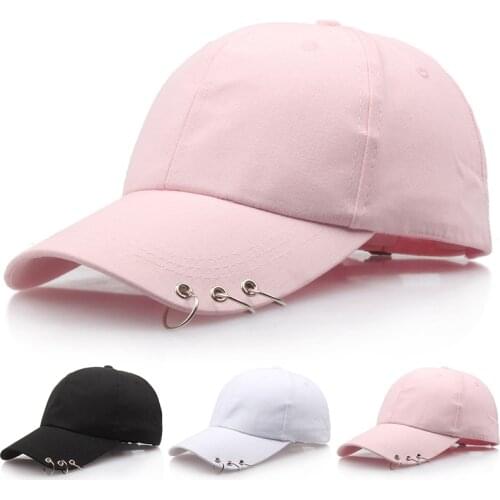 Hip Hop Baseball Cap For Women Men Punk Piercing Ring Snapback Hat Spring Summer Outdoor Casual Sun Hat