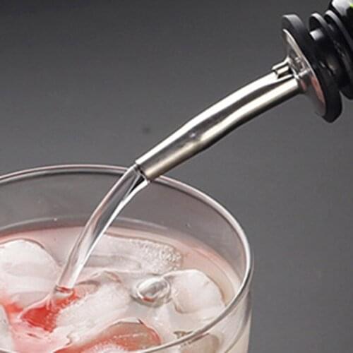 Stainless Steel Whisky Liquor Oil Wine Bottle Pourer Cap Spout Stopper Mouth Dispenser Bartender Kitchen Tools Bar Accessories