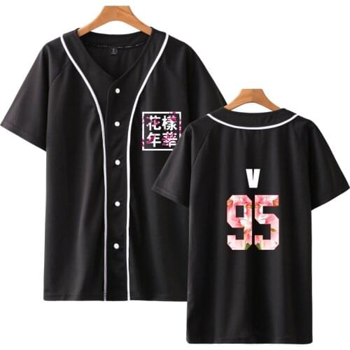 Bangtan Boys KPOP Korea baseball t shirt Women/Men Summer Baseball tshirt Couples O Neck t-shirt Hip Hop Harajuku Casual clothes
