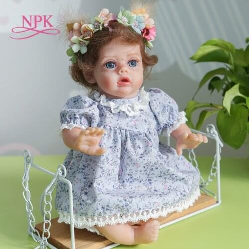 NPK 30CM finished doll reborn Flo fairy bebe girl doll lifelike real touch soft body mini doll cute doll for collectors