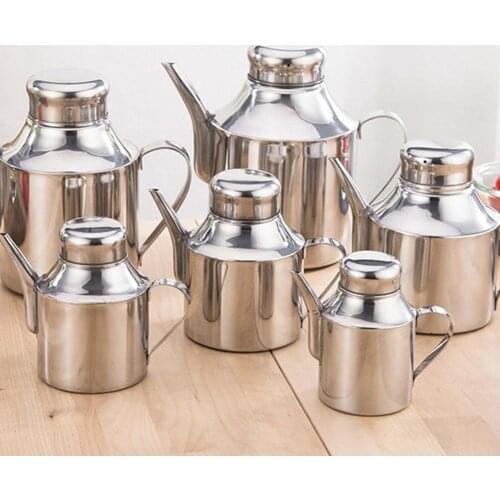 Oil Pot Stainless Steel Kitchen Oil Sauce Pot Container Bottle Can Dispenser Multi-purpose Oil Filter Pot Seasoning Bottle