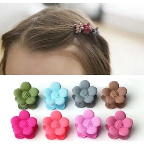 Cute Candy Color Hair Barrettes Plastic Flowers Hairpin Hair Clip Girls Princess Hair Pins Kids Baby Childrens Hair Accessories