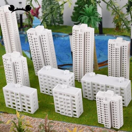 1/500 1/800 scale DIY model train scene buildings model making materials plastic real estate HO train kits