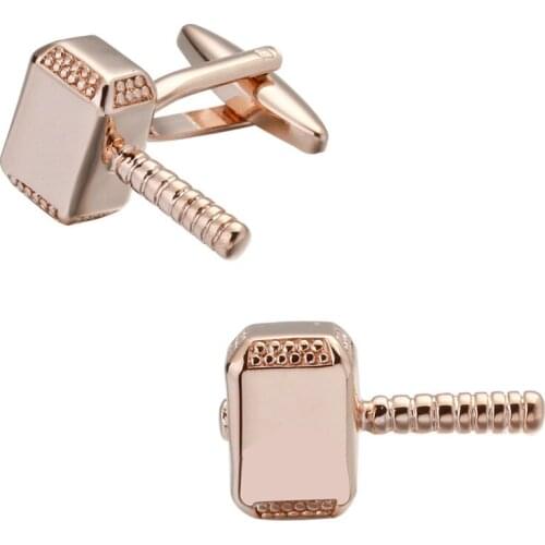 Fashion brand mens shirts Cufflinks Cuff laser metal Cufflinks golden hammer Thor Cufflinks wholesale and retail